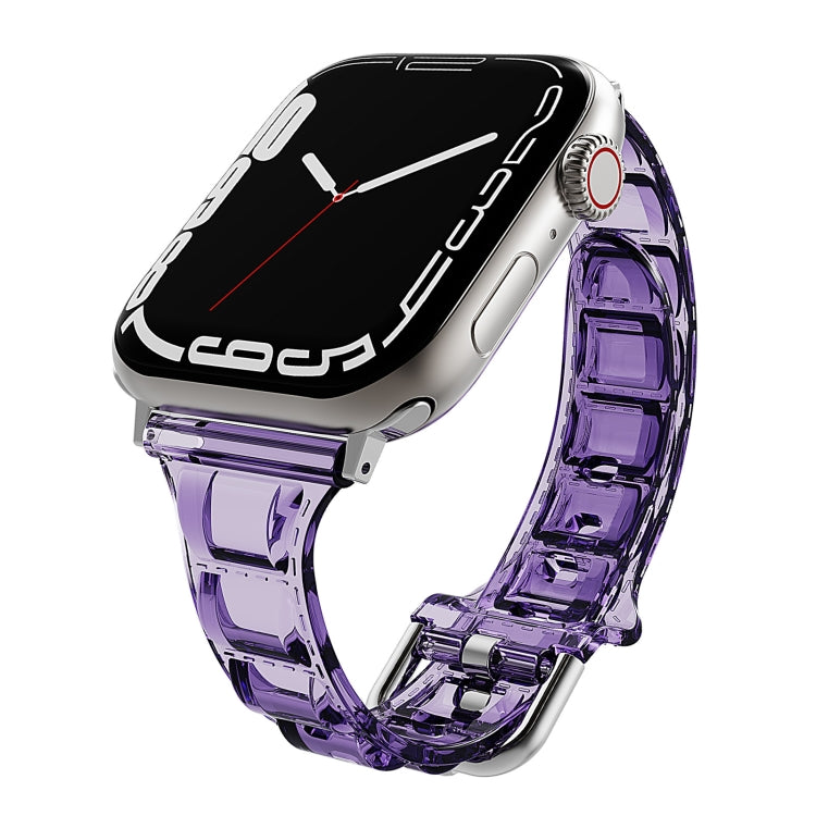 For Apple Watch SE 44mm Cube Airbag Clear TPU Watch Band(Pink) - Watch Bands by PMC TechLife | Online Shopping South Africa | PMC TechLife