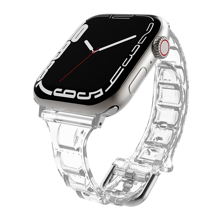 For Apple Watch 6 40mm Cube Airbag Clear TPU Watch Band(Transparent) - Watch Bands by PMC TechLife | Online Shopping South Africa | PMC TechLife