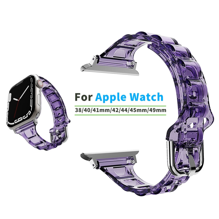For Apple Watch 7 41mm Cube Airbag Clear TPU Watch Band(Transparent) - Watch Bands by PMC TechLife | Online Shopping South Africa | PMC TechLife