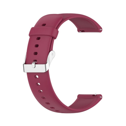 For Huawei Watch 4 / Watch 4 Pro Solid Color Silicone Stainless Steel Silver Buckle Watch Band(Wine Red) - Watch Bands by PMC Jewellery | Online Shopping South Africa | PMC Jewellery