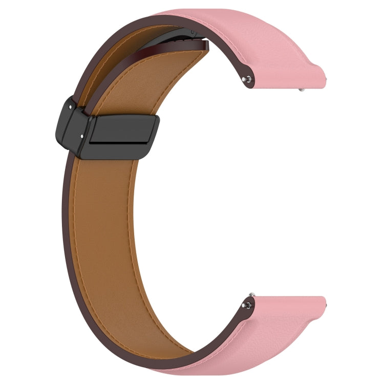 For Huawei Watch 4 / Watch 4 Pro Folding Buckle Genuine Leather Watch Band(Pink) - Watch Bands by PMC Jewellery | Online Shopping South Africa | PMC Jewellery