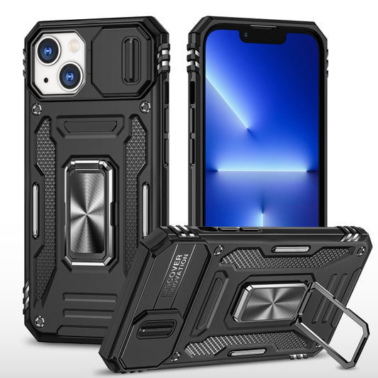 For iPhone 15 Plus Armor PC + TPU Camera Shield Phone Case(Black) - iPhone 15 Plus Cases by PMC Jewellery | Online Shopping South Africa | PMC Jewellery