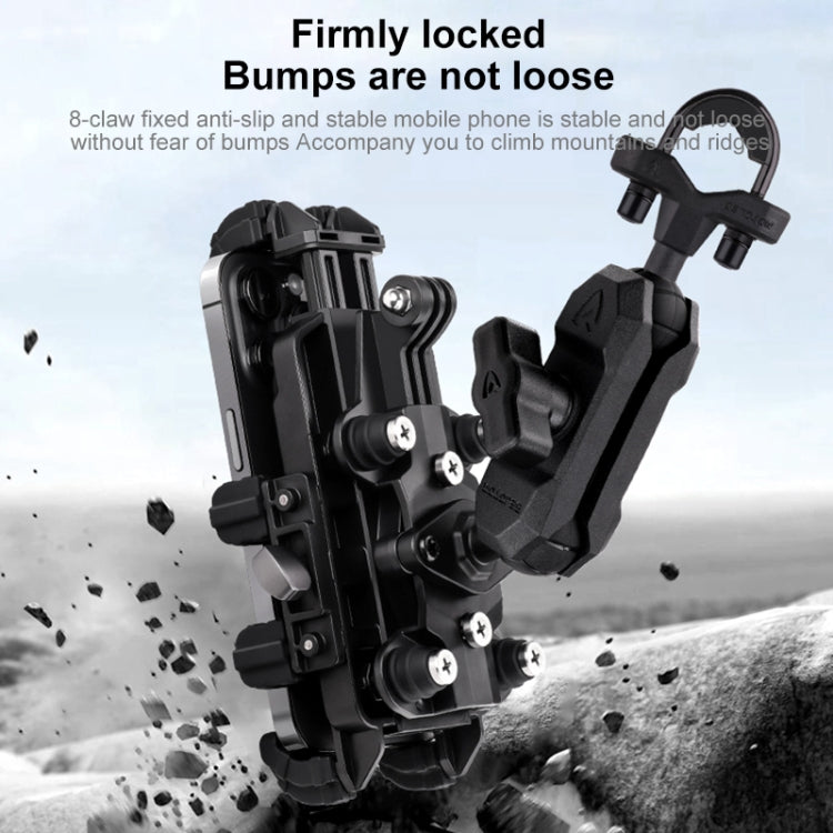 MOTOSLG Crab Motorcycle Phone Clamp Bracket U-Type Headbar Mount(Black) - free shipping - PMC TechLife - Order now!