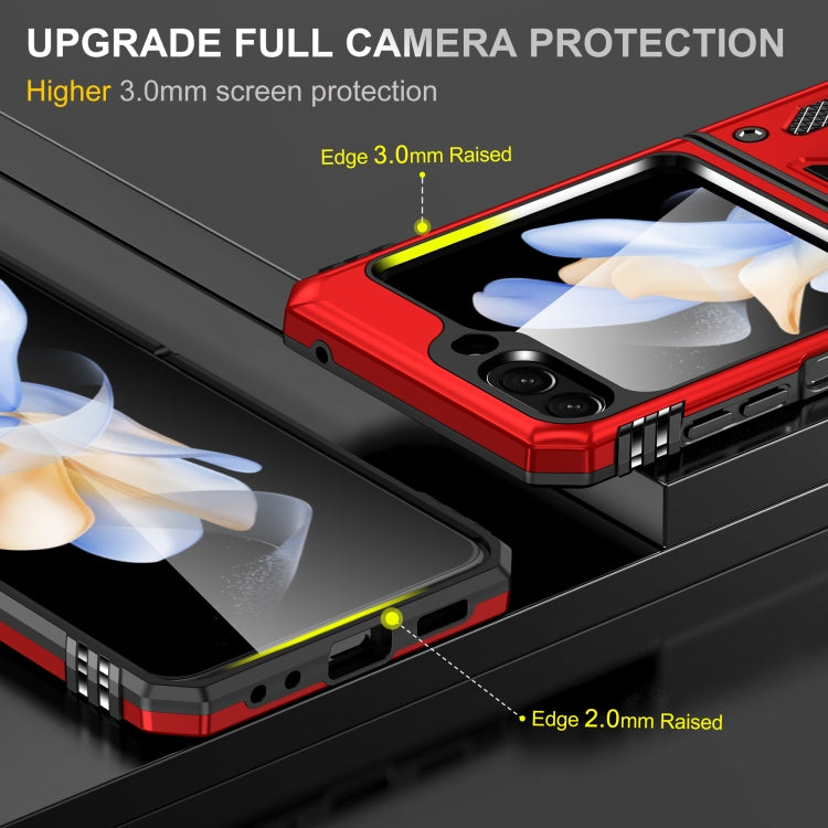 For Samsung Galaxy Z Flip5 5G Armor PC + TPU Camera Shield Phone Case(Red) - free shipping - PMC TechLife - Order now!