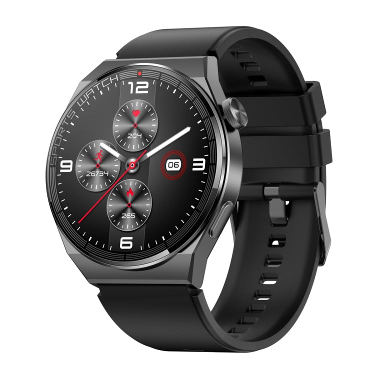 KT62 1.36 inch TFT Round Screen Smart Watch Supports Bluetooth Call/Blood Oxygen Monitoring, Strap:Silicone Strap(Black) - Smart Watches by PMC TechLife | Online Shopping South Africa | PMC TechLife