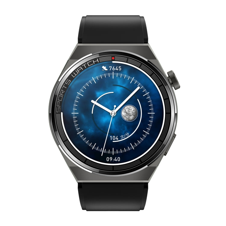 KT62 1.36 inch TFT Round Screen Smart Watch Supports Bluetooth Call/Blood Oxygen Monitoring, Strap:Silicone Strap(Black) - Smart Watches by PMC TechLife | Online Shopping South Africa | PMC TechLife