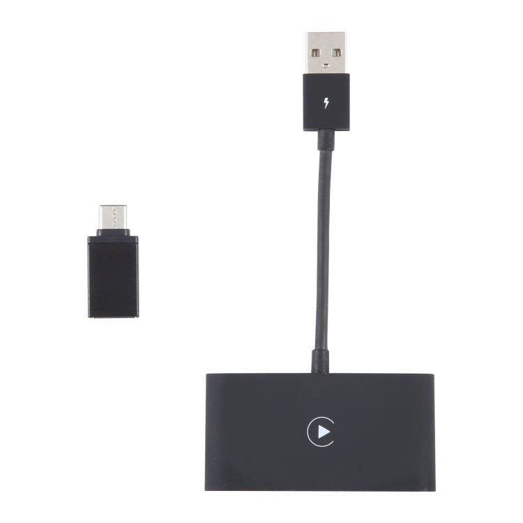 USB + USB-C / Type-C Wired to Wireless Carplay Adapter for iPhone(Black) - Bluetooth Adapters by PMC Jewellery | Online Shopping South Africa | PMC Jewellery | Buy Now Pay Later Mobicred