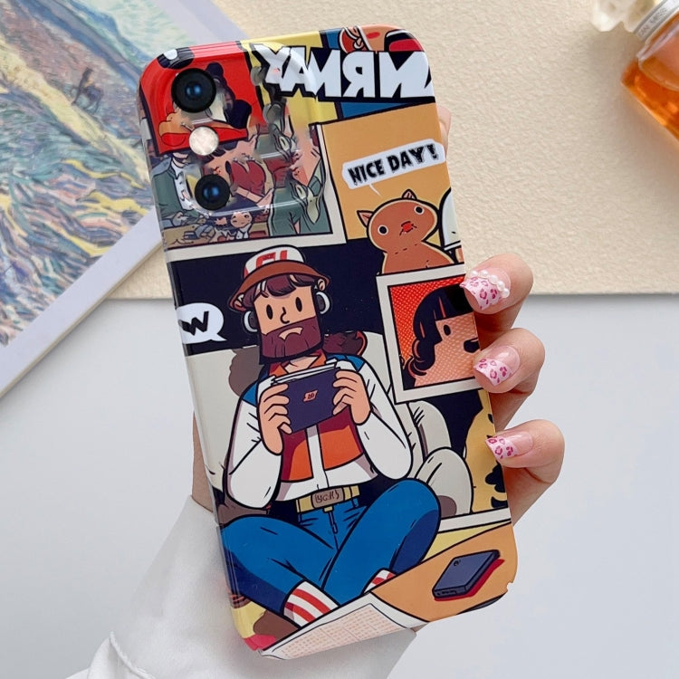 For iPhone XS Max Painted Pattern Precise Hole PC Phone Case(Vacationer) - More iPhone Cases by PMC TechLife | Online Shopping South Africa | PMC TechLife
