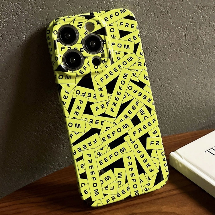 For iPhone 15 Pro Painted Pattern Precise Hole PC Phone Case(Green Label) - iPhone 15 Pro Cases by PMC TechLife | Online Shopping South Africa | PMC TechLife