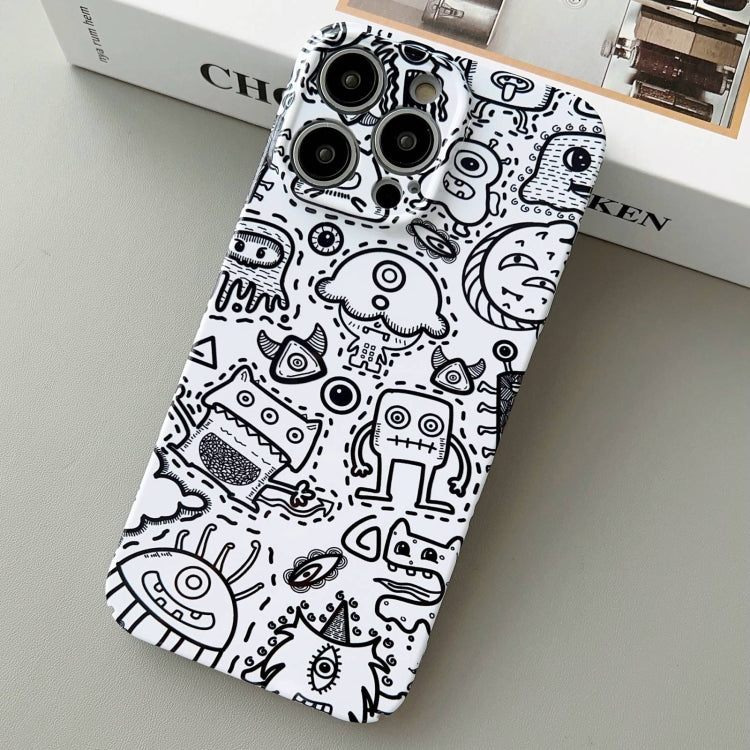 For iPhone 15 Pro Max Painted Pattern Precise Hole PC Phone Case(Block Monster) - iPhone 15 Pro Max Cases by PMC Jewellery | Online Shopping South Africa | PMC Jewellery