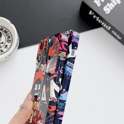 For iPhone 12 Pro Max Painted Pattern Precise Hole PC Phone Case(Working Comics) - iPhone 12 Pro Max Cases by PMC Jewellery | Online Shopping South Africa | PMC Jewellery