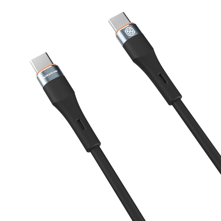 Nillkin 2.4A USB-C/Type-C to USB-C/Type-C Silicone Data Cable, Length: 1.2m(Black) - USB-C & Type-C Cable by NILLKIN | Online Shopping South Africa | PMC Jewellery