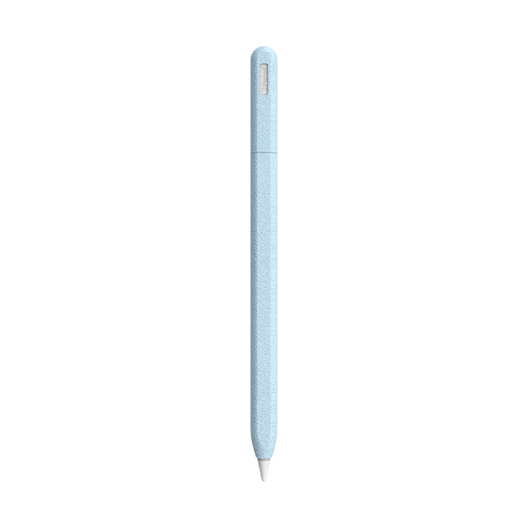 For Apple Pencil 2 LOVE MEI Frosted Leather Texture Silicone Protective Pen Case(Blue) - Pencil Accessories by LOVE MEI | Online Shopping South Africa | PMC Jewellery