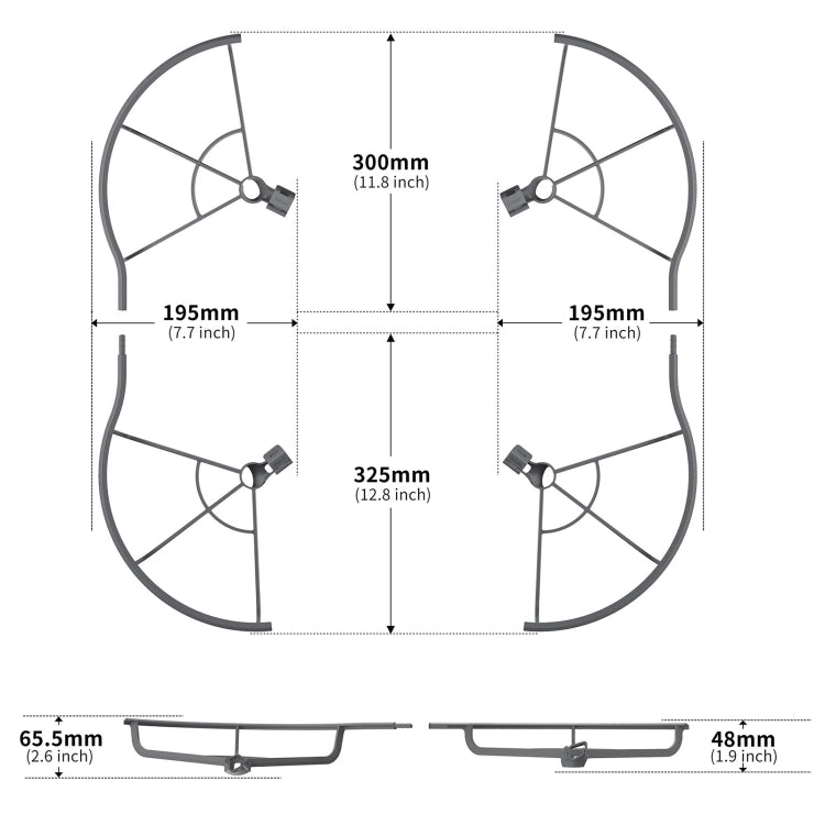 For DJI Mavic 3 Pro STARTRC Drone Propeller Protective Guard Anti-collision Ring(Grey) - free shipping - PMC TechLife - Order now!