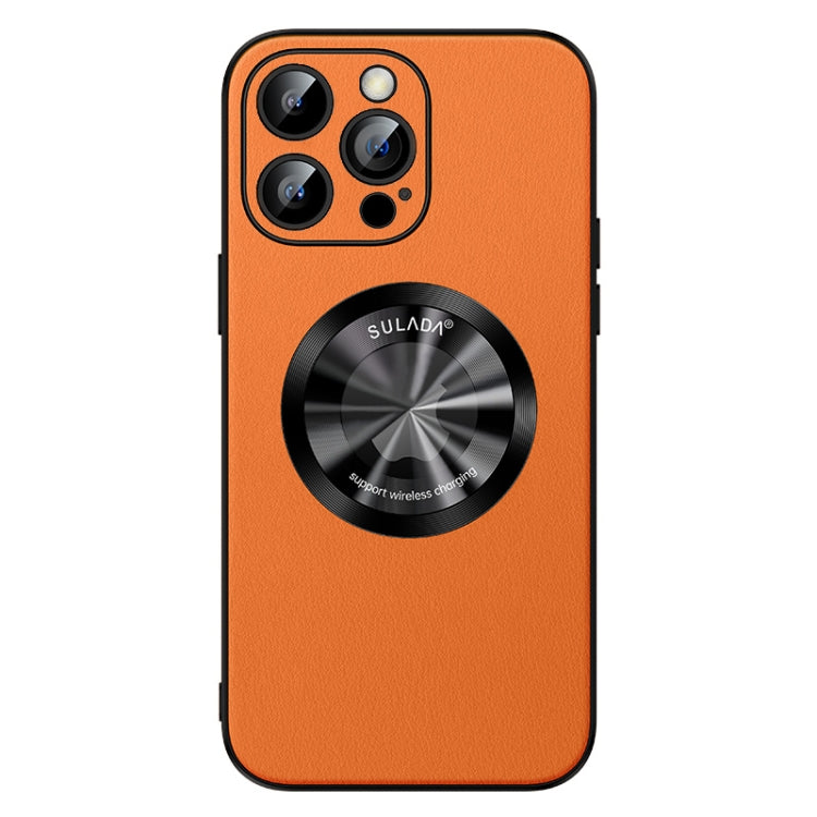 For iPhone 15 Pro Max SULADA Microfiber Leather MagSafe Magnetic Phone Case(Orange) - iPhone 15 Pro Max Cases by SULADA | Online Shopping South Africa | PMC TechLife | Buy Now Pay Later Mobicred