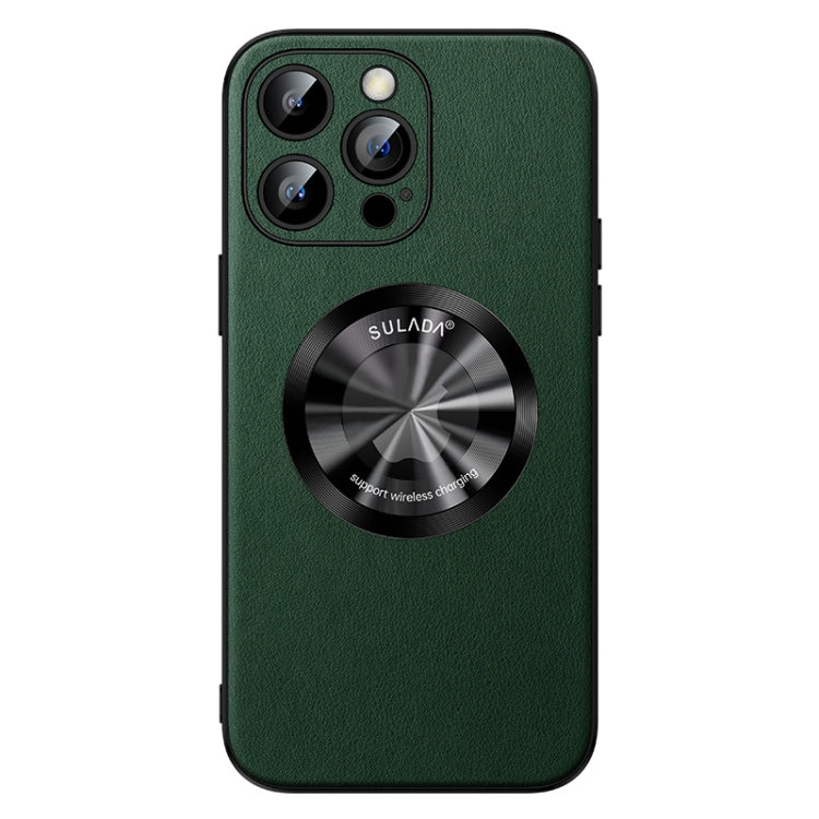For iPhone 15 Pro SULADA Microfiber Leather MagSafe Magnetic Phone Case(Green) - iPhone 15 Pro Cases by SULADA | Online Shopping South Africa | PMC TechLife