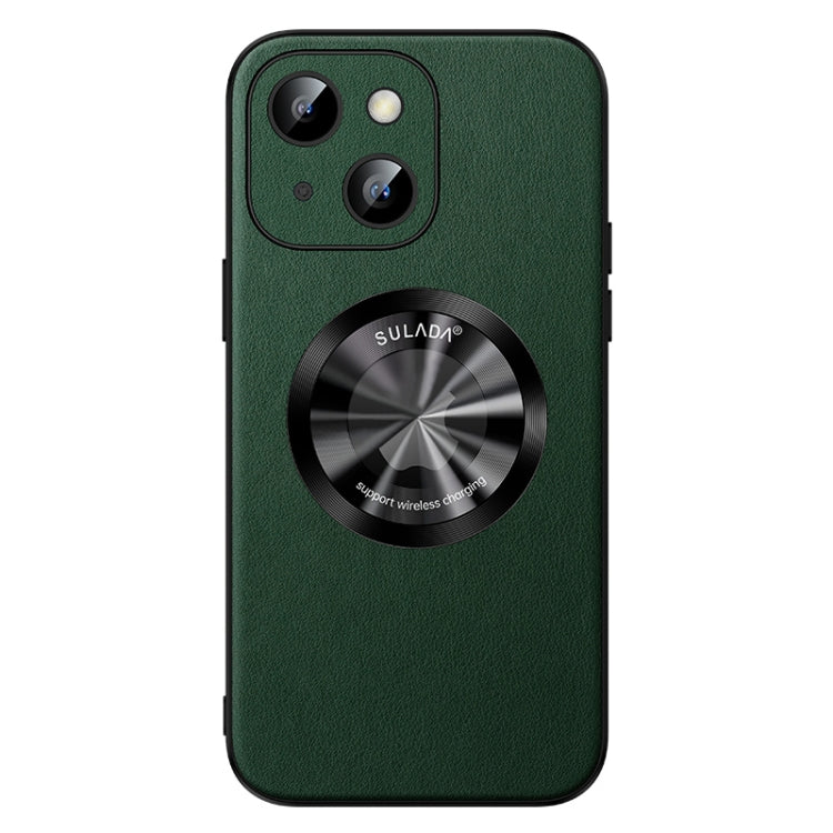 For iPhone 15 Plus SULADA Microfiber Leather MagSafe Magnetic Phone Case(Green) - iPhone 15 Plus Cases by SULADA | Online Shopping South Africa | PMC TechLife