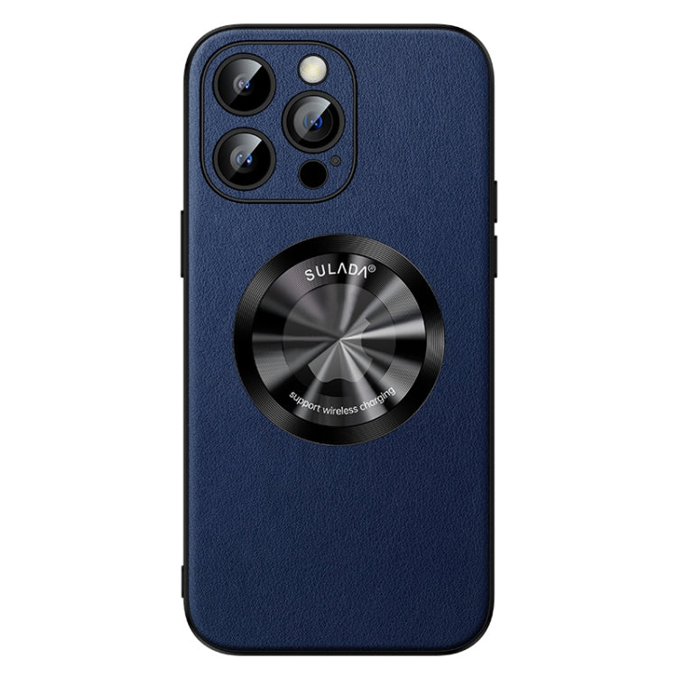 For iPhone 12 Pro Max SULADA Microfiber Leather MagSafe Magnetic Phone Case(Blue) - iPhone 12 Pro Max Cases by SULADA | Online Shopping South Africa | PMC TechLife