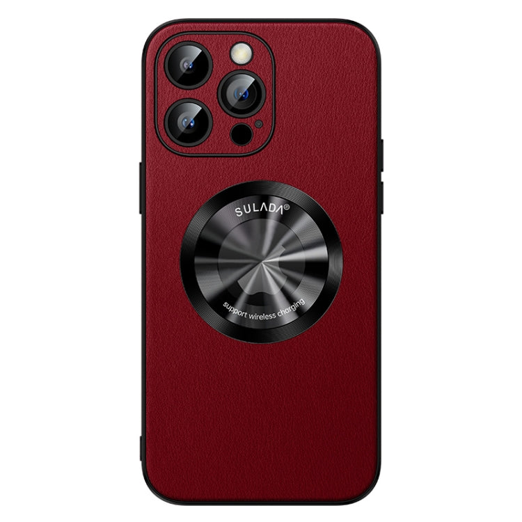 For iPhone 12 Pro Max SULADA Microfiber Leather MagSafe Magnetic Phone Case(Red) - iPhone 12 Pro Max Cases by SULADA | Online Shopping South Africa | PMC TechLife | Buy Now Pay Later Mobicred