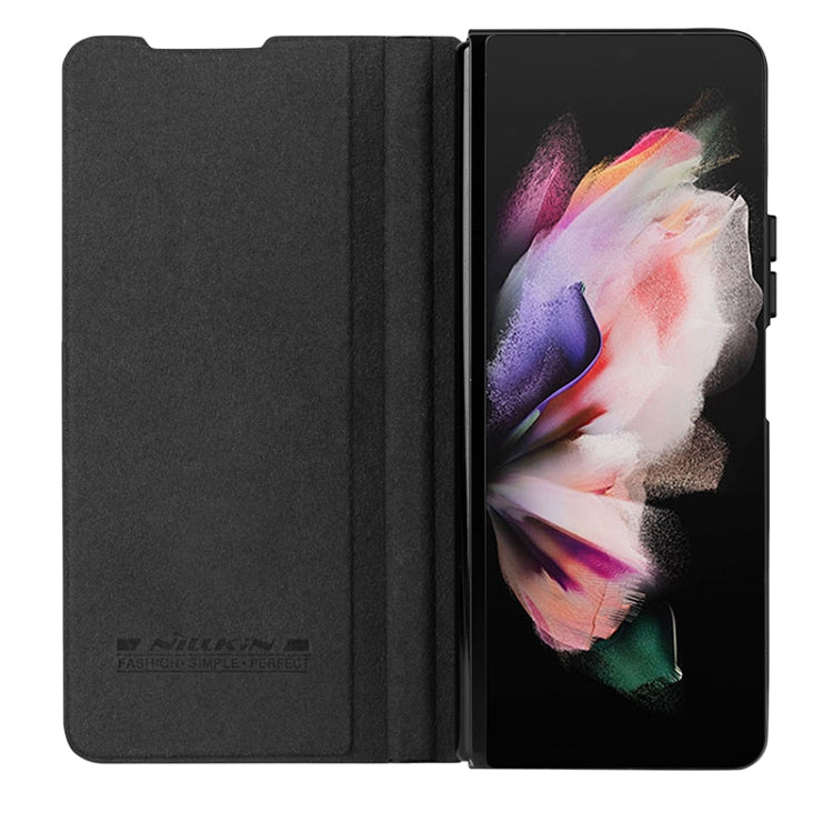 For Samsung Galaxy Z Fold5 NILLKIN QIN Series Pro Sliding Camera Cover Design Leather Phone Case(Black) - Galaxy Z Fold5 Cases by NILLKIN | Online Shopping South Africa | PMC Jewellery | Buy Now Pay Later Mobicred