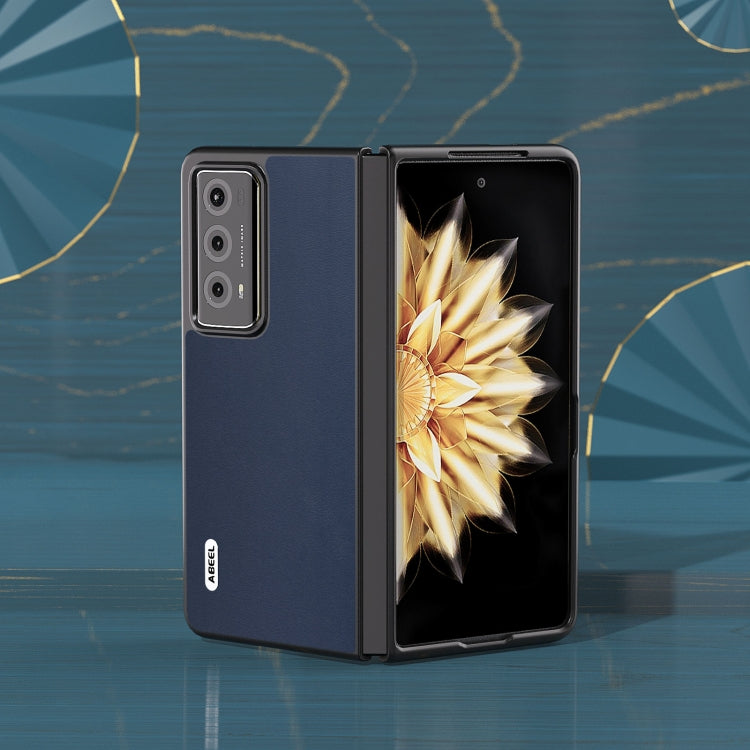For Honor Magic V2 ABEEL Genuine Leather Xiaoya Series Phone Case(Blue) - free shipping - PMC TechLife - Order now!