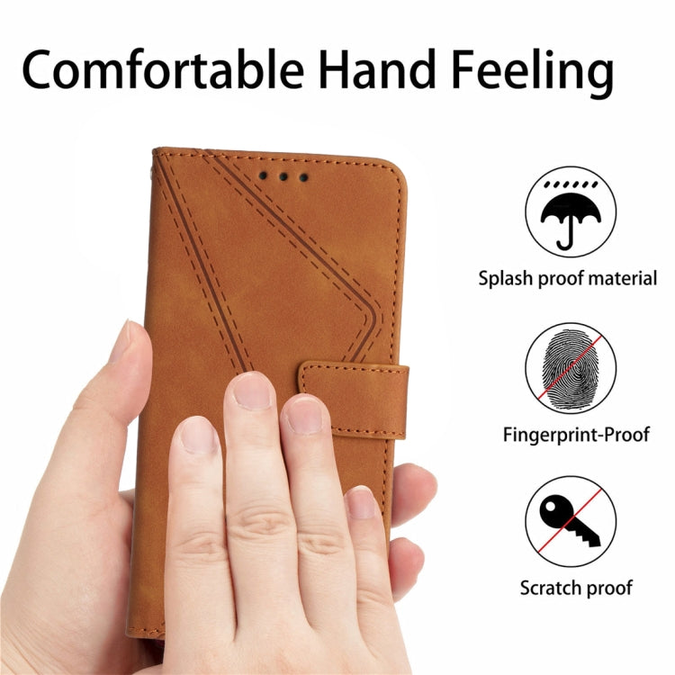 For Samsung Galaxy A25 5G Stitching Embossed Leather Phone Case(Brown) - free shipping - PMC TechLife - Order now!