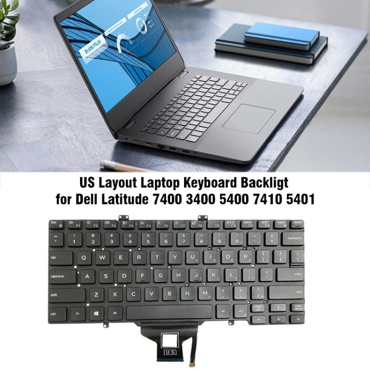 For Dell Latitude 7400 / 3400 US Version Backlight Keyboard - Replacement Keyboards by PMC Jewellery | Online Shopping South Africa | PMC Jewellery