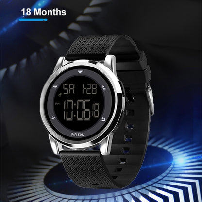 SPOVAN S100 Men Outdoor Multifunctional Waterproof Electronic Watch(Silver) - LED Digital Watches by SPOVAN | Online Shopping South Africa | PMC Jewellery