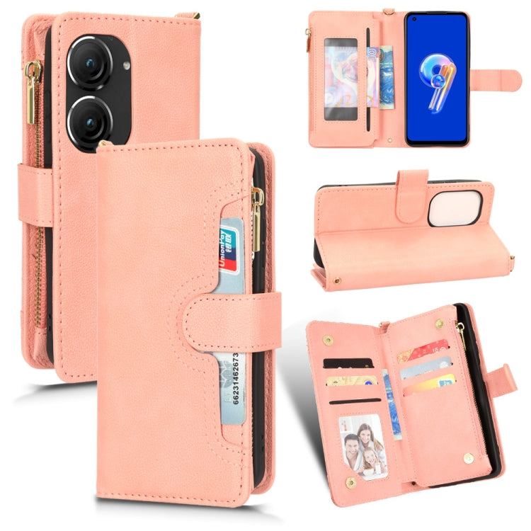 For ASUS Zenfone 10 / 9 Litchi Texture Zipper Leather Phone Case(Pink) - ASUS Cases by PMC Jewellery | Online Shopping South Africa | PMC Jewellery