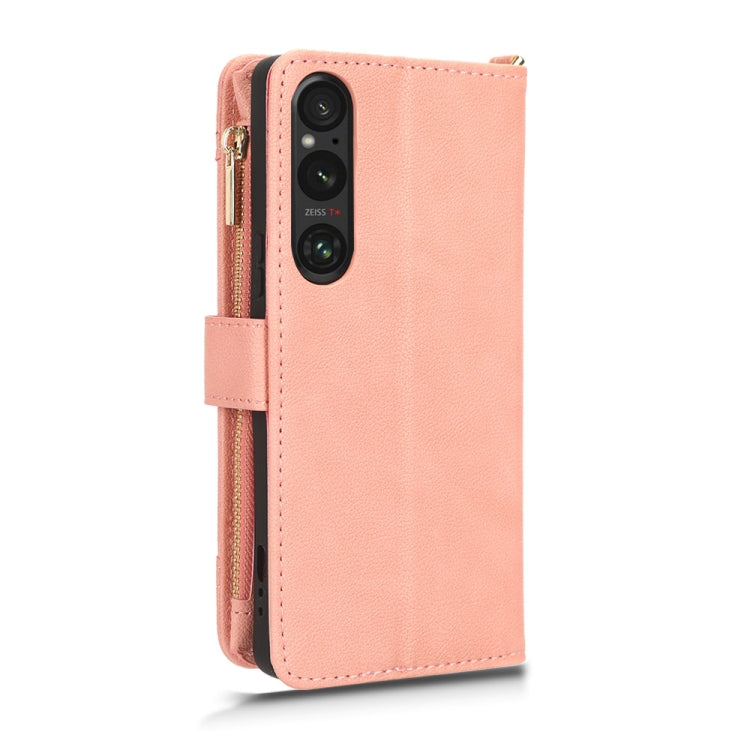 For Sony Xperia 1Ⅴ Litchi Texture Zipper Leather Phone Case(Pink) - Sony Cases by PMC Jewellery | Online Shopping South Africa | PMC Jewellery