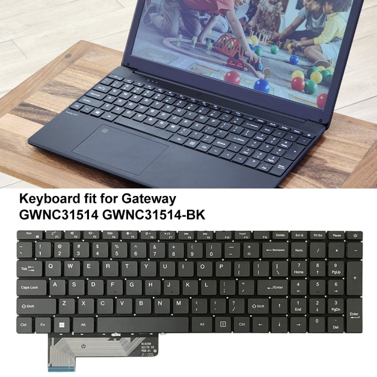 For Gateway GWNC31514 N15CS9/X317H US Version Laptop Keyboard(Dark Grey) - Keyboard by PMC Jewellery | Online Shopping South Africa | PMC Jewellery