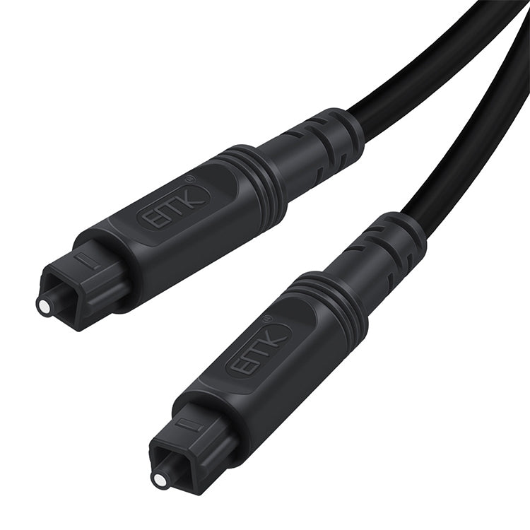 1m EMK OD4.0mm Square Port to Square Port Digital Audio Speaker Optical Fiber Connecting Cable(Black) - free shipping - PMC TechLife - Order now!