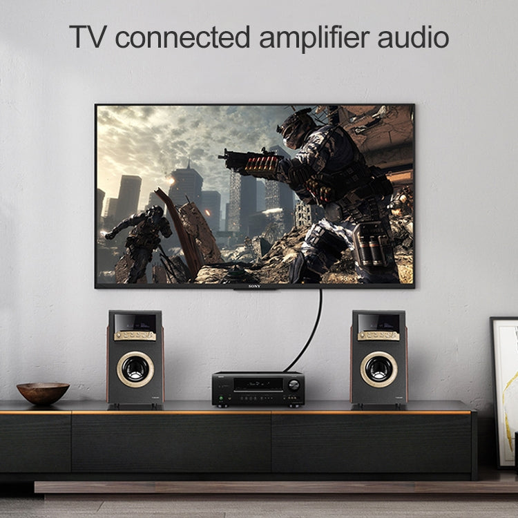 1m EMK OD4.0mm Square Port to Square Port Digital Audio Speaker Optical Fiber Connecting Cable(Black) - free shipping - PMC TechLife - Order now!