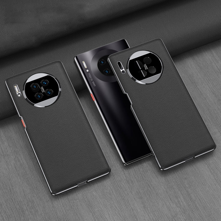 For Huawei Mate 30 Pro 5G GKK Electroplating Leather Surface Phone Case(Black) - Huawei Cases by GKK | Online Shopping South Africa | PMC TechLife | Buy Now Pay Later Mobicred