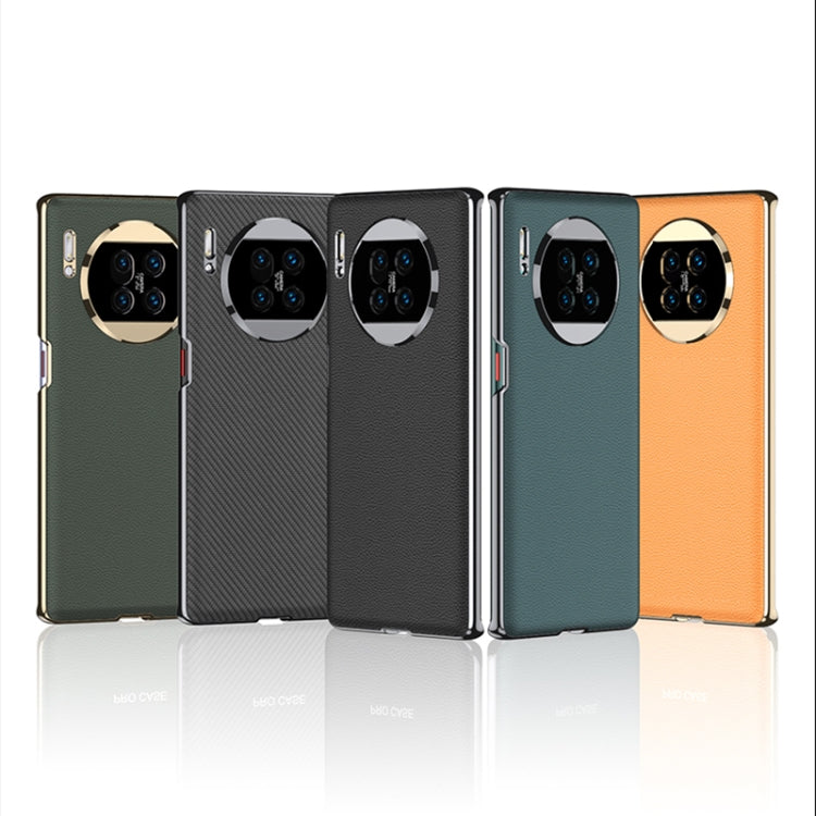 For Huawei Mate 30 Pro 5G GKK Electroplating Leather Surface Phone Case(Black) - Huawei Cases by GKK | Online Shopping South Africa | PMC TechLife | Buy Now Pay Later Mobicred