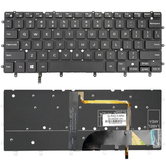 For Dell XPS 13 9343 13 9350 9360 US Version Backlight Laptop Keyboard(Black) - Dell Spare Parts by PMC Jewellery | Online Shopping South Africa | PMC Jewellery