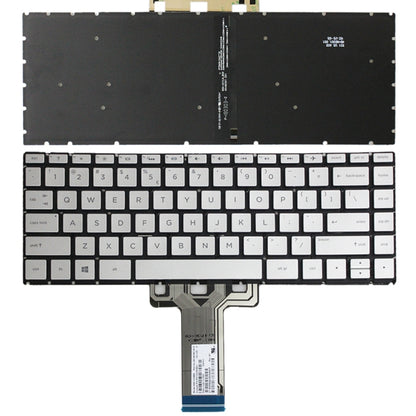 For HP 14M-BA 14-BS US Version Laptop Backlight Keyboard(Silver) - HP Spare Parts by PMC Jewellery | Online Shopping South Africa | PMC Jewellery