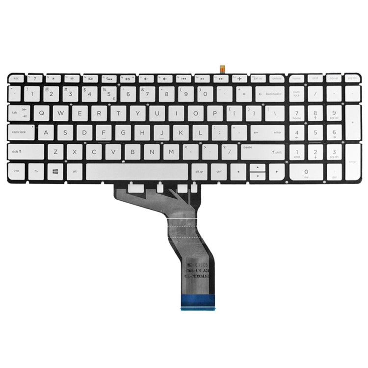 For HP 15-AB / 15-AK US Version Laptop Backlight Keyboard(Silver) - HP Spare Parts by PMC TechLife | Online Shopping South Africa | PMC TechLife