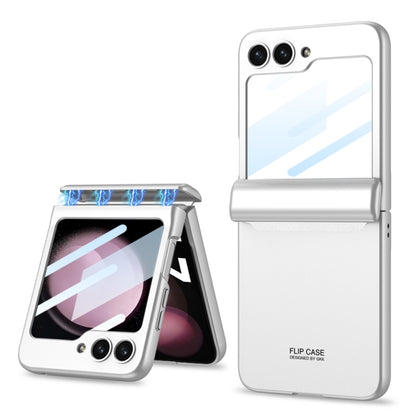 For Samsung Galaxy Z Flip5 GKK Integrated Magnetic Full Coverage Folding Phone Case(Silver) - Galaxy Z Flip5 Cases by GKK | Online Shopping South Africa | PMC Jewellery | Buy Now Pay Later Mobicred