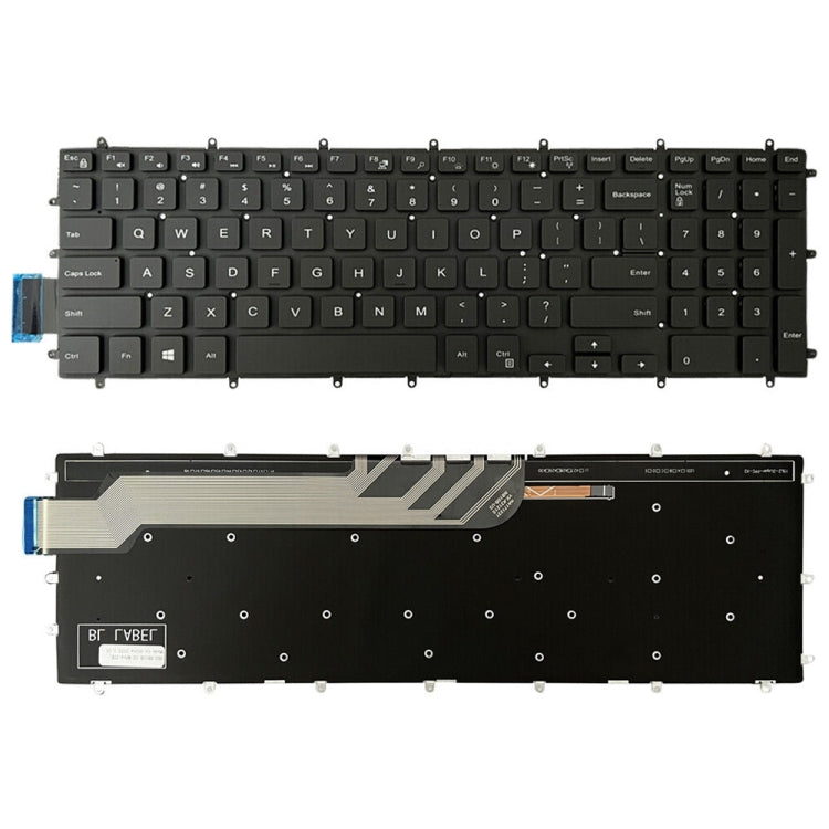 US Version White Word Laptop Keyboard For Dell G3 3579 3779 / G5 5587 / G7 7588(Black) - Dell Spare Parts by PMC Jewellery | Online Shopping South Africa | PMC Jewellery