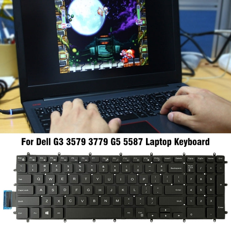 US Version White Word Laptop Keyboard For Dell G3 3579 3779 / G5 5587 / G7 7588(Black) - Dell Spare Parts by PMC Jewellery | Online Shopping South Africa | PMC Jewellery