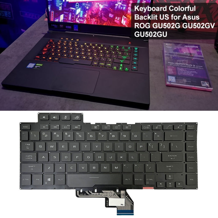 US Version Backlight Laptop Keyboard For Asus ROG GU502G GU502GV GU502GU(Colorful Light) - Asus Spare Parts by PMC Jewellery | Online Shopping South Africa | PMC Jewellery