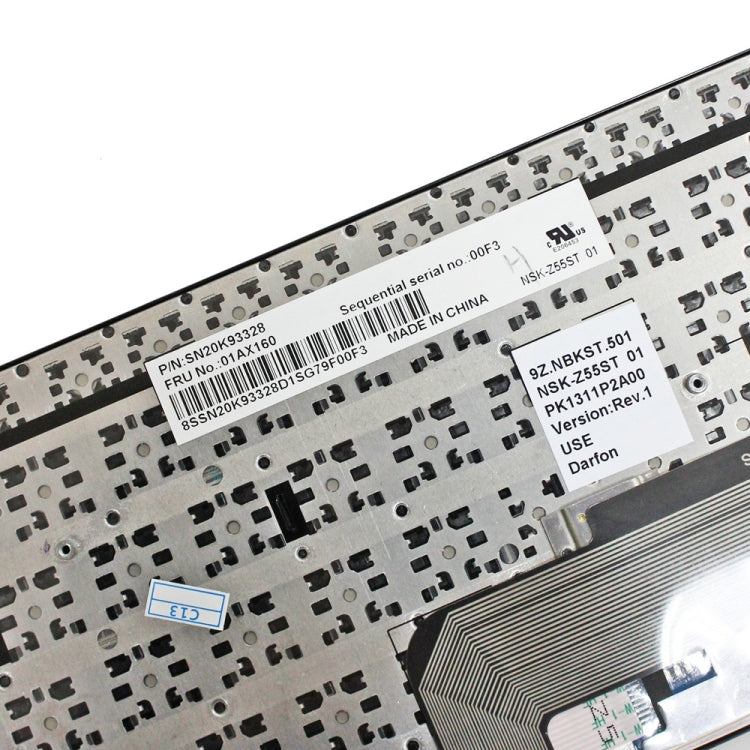 For Lenovo IBM ThinkPad E570 E575 US Version Laptop Keyboard - Lenovo Spare Parts by PMC TechLife | Online Shopping South Africa | PMC TechLife