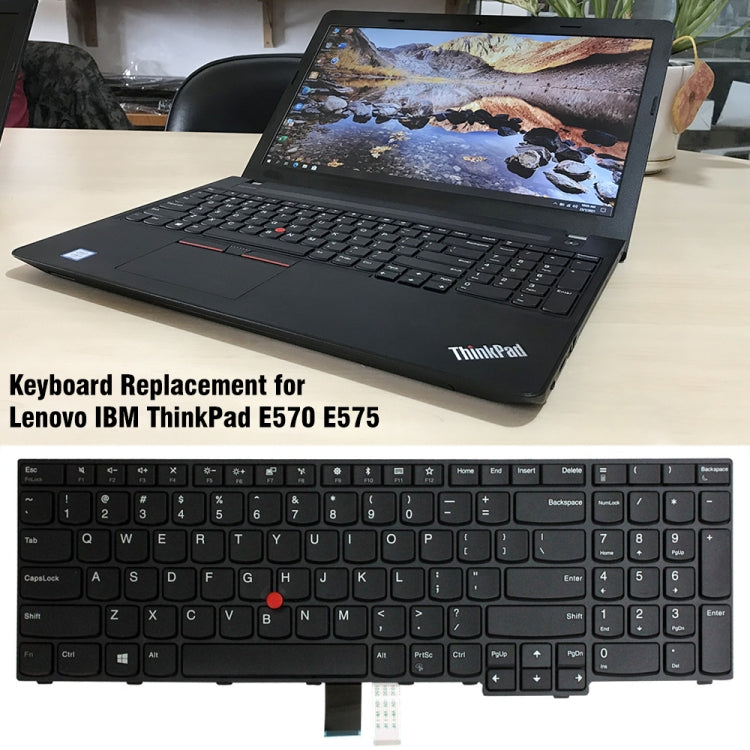For Lenovo IBM ThinkPad E570 E575 US Version Laptop Keyboard - Lenovo Spare Parts by PMC TechLife | Online Shopping South Africa | PMC TechLife