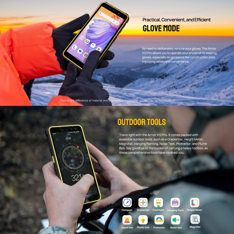 [HK Warehouse] Ulefone Armor X12 Pro, 4GB+64GB, IP68/IP69K Rugged Phone, 5.45 inch Android 13 MediaTek Helio G36 Octa Core, Network: 4G, NFC(Some Orange) - Ulefone by Ulefone | Online Shopping South Africa | PMC Jewellery