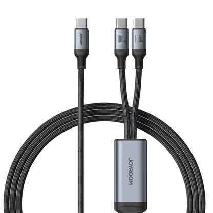 JOYROOM A21 100W Type-C to Dual Type-C 2 in 1 Charging Cable, Length: 1.5m(Black) - USB-C & Type-C Cable by JOYROOM | Online Shopping South Africa | PMC Jewellery