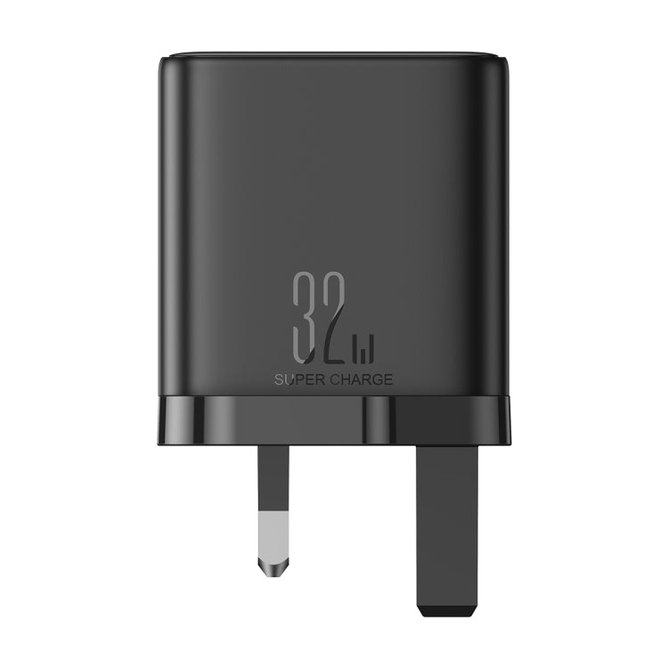 JOYRO0M JR-TCF10 32W Dual USB-C/Type-C+USB Fast Charger, Plug:UK Plug(Black) - USB Charger by JOYROOM | Online Shopping South Africa | PMC Jewellery