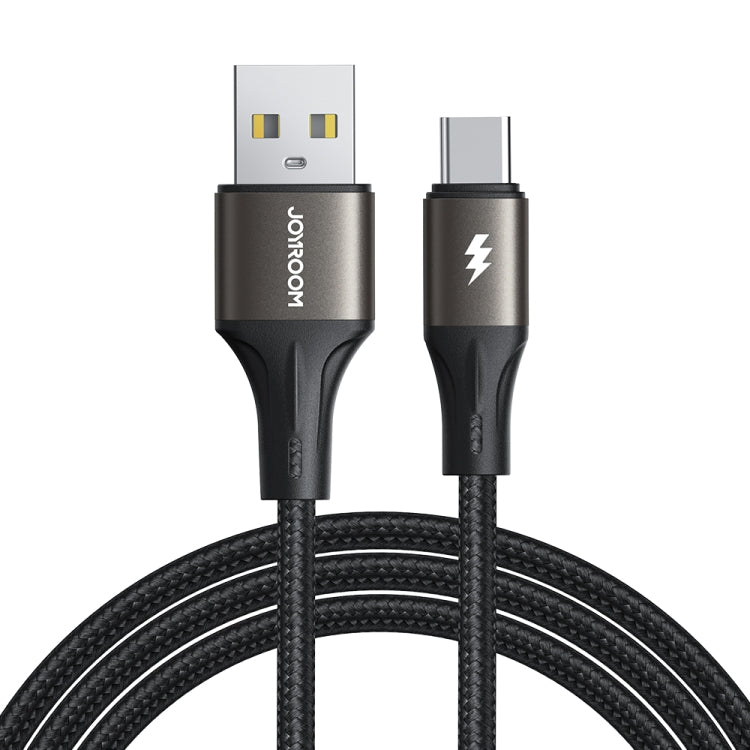 JOYROOM SA25-AC3 3A USB to USB-C/Type-C Fast Charge Data Cable, Length:1.2m(Black) - USB-C & Type-C Cable by JOYROOM | Online Shopping South Africa | PMC Jewellery