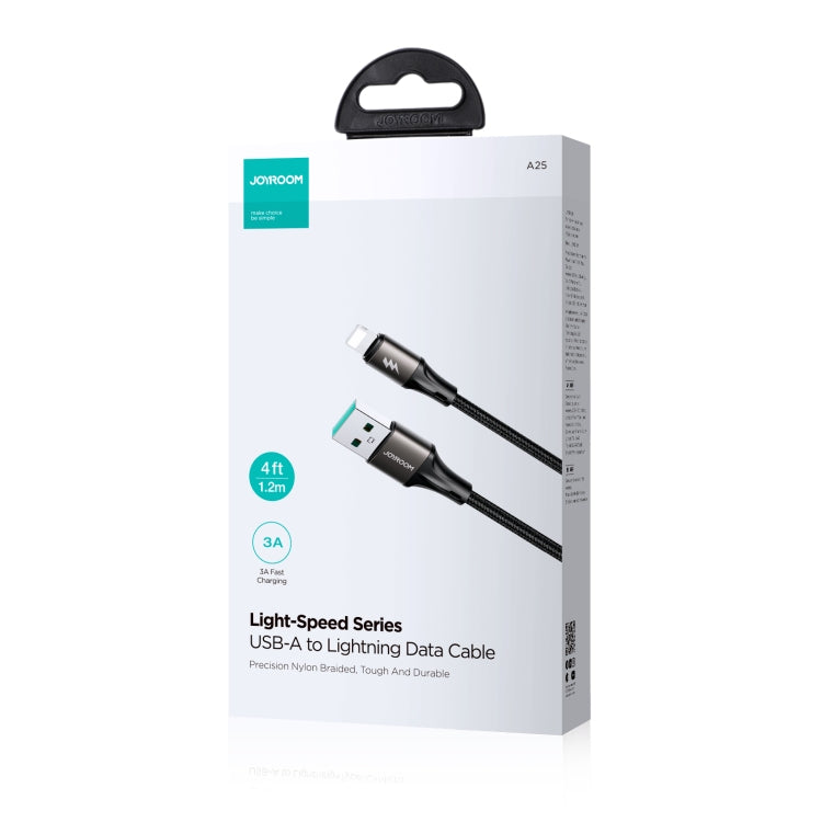 JOYROOM SA25-AL3 3A USB to 8 Pin Fast Charge Data Cable, Length:2m(Black) - Normal Style Cable by JOYROOM | Online Shopping South Africa | PMC TechLife | Buy Now Pay Later Mobicred