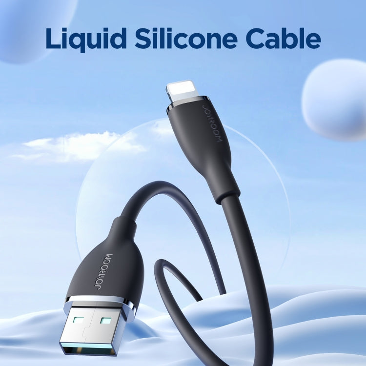 JOYROOM SA29-AL3 3A USB to 8 Pin Liquid Silicone Fast Charging Data Cable, Length: 2m(Black) - Normal Style Cable by JOYROOM | Online Shopping South Africa | PMC Jewellery